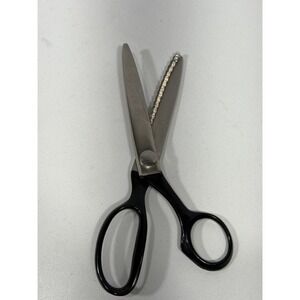Vintage Wiss CB7 Pinking Shears Right-Handed Sewing Scissors Black Handle